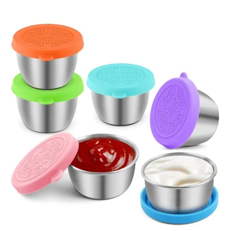 6개 세트 304 스테인리스 스틸 소스컵 식품 용기 재 - Sauce Dipping Cup 리뷰 및 가격