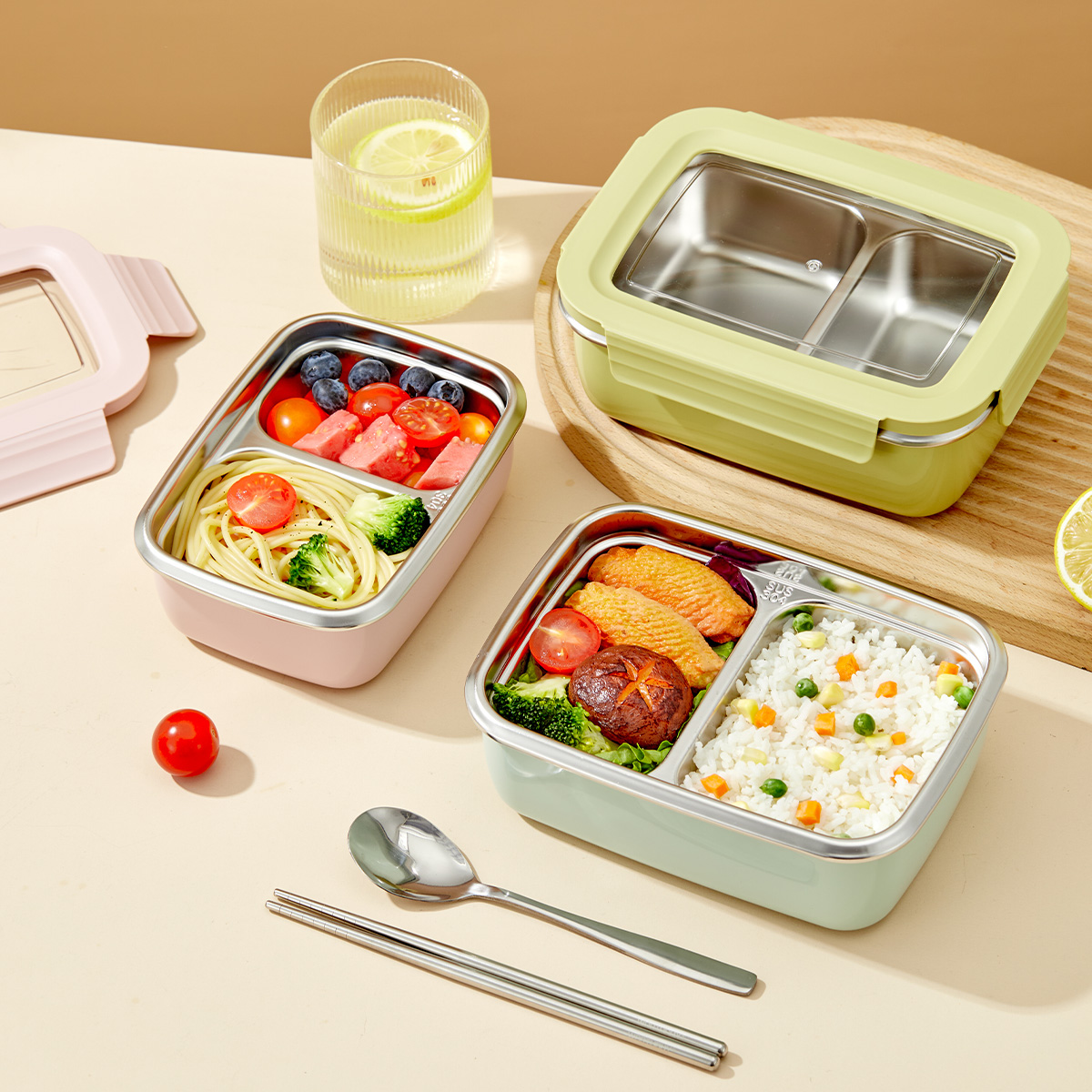 전자레인지용 304 스테인리스 스틸 칸막이 도시락, 쌓 - Meal Prep Bowl 리뷰 및 가격