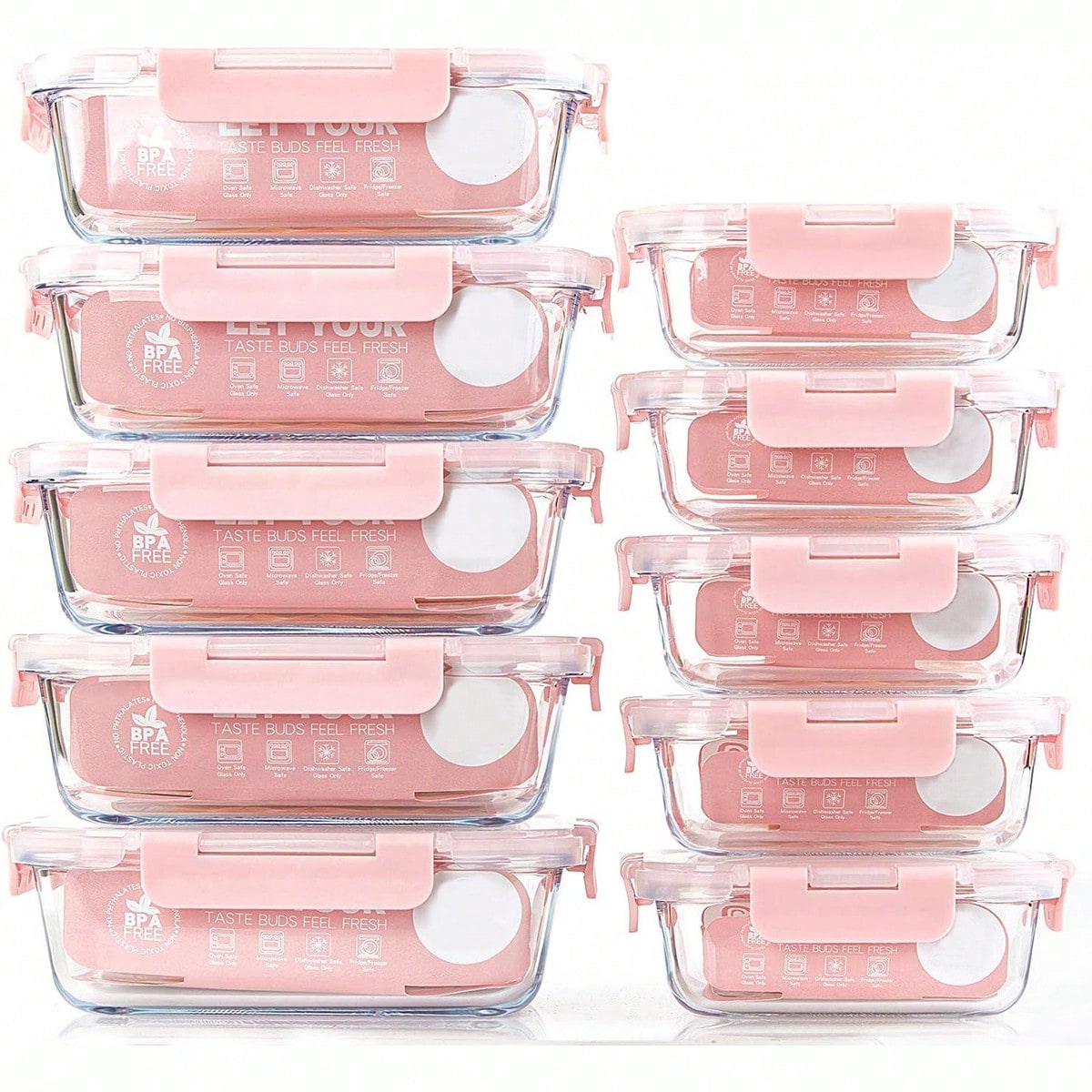 10팩 유리 밀프렙 용기, 뚜껑이 있는 밀폐형 식품 보 - Meal Prep Kitchen 리뷰 및 가격