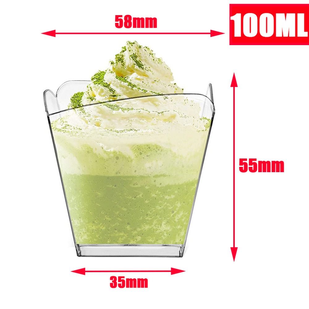 10Pcs 요구르트 컵 일회용 무스 컵 투명 투명 푸딩 - Sauce Dipping Cup 리뷰 및 가격
