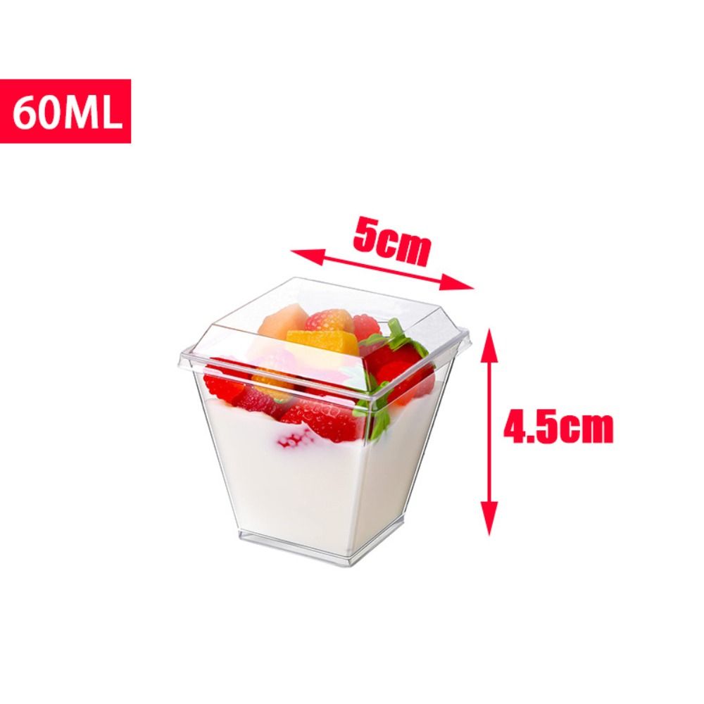 10Pcs 요구르트 컵 일회용 무스 컵 투명 투명 푸딩 - Sauce Dipping Cup 리뷰 및 가격