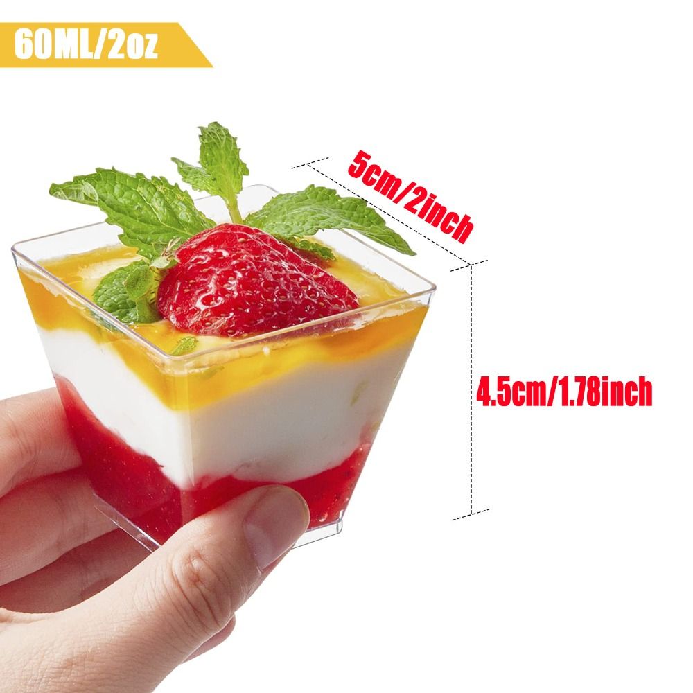 10Pcs 요구르트 컵 일회용 무스 컵 투명 투명 푸딩 - Sauce Dipping Cup 리뷰 및 가격