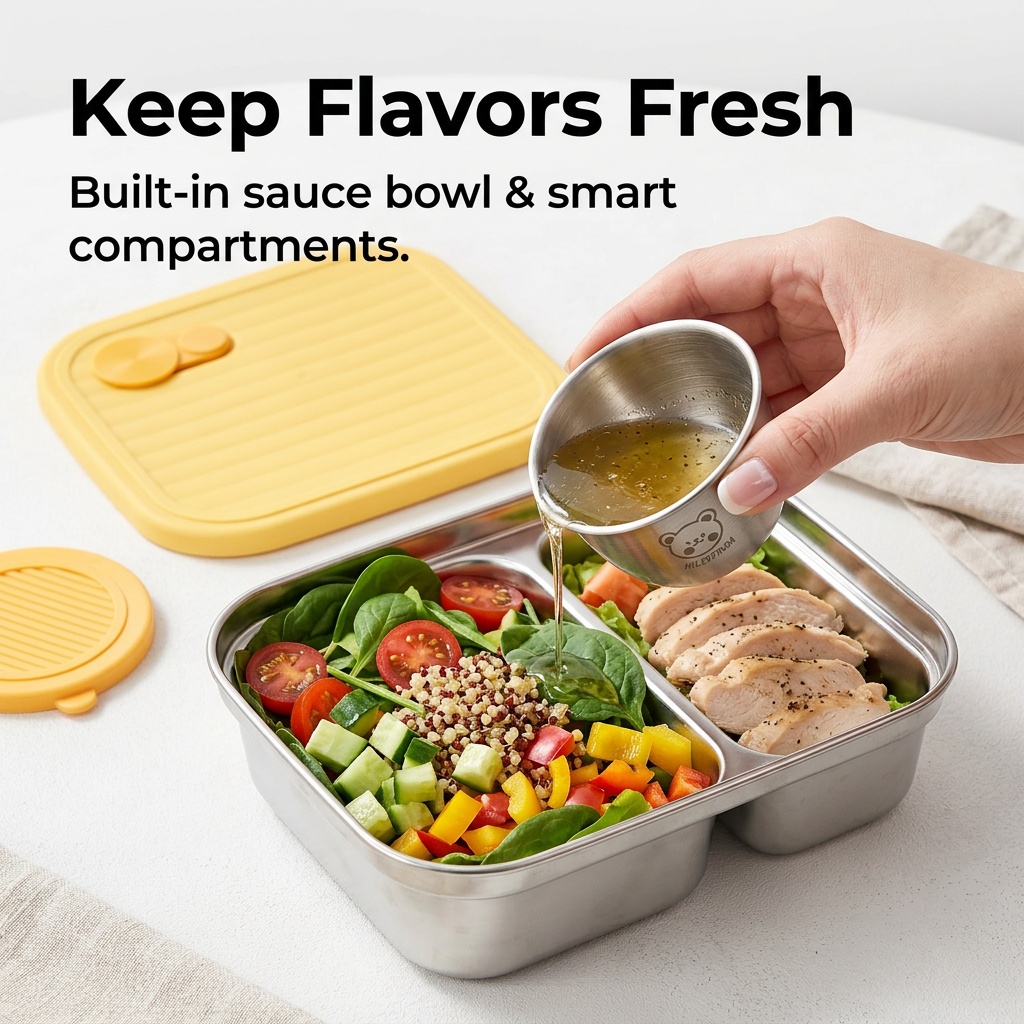 304 스테인리스 스틸 도시락 휴대용 밀폐형 도시락통  - Meal Prep Bowl 리뷰 및 가격